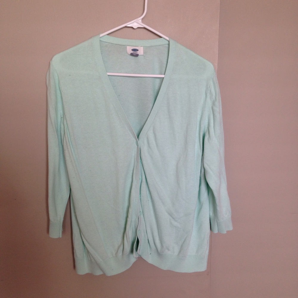 Light green cardigan